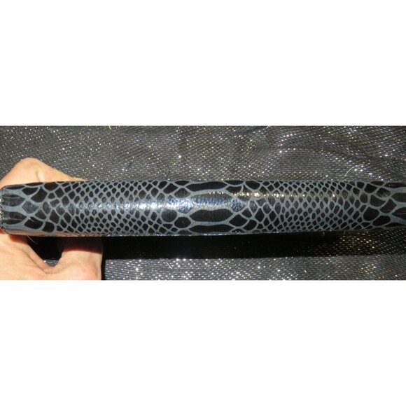 Michael Kors Jet Set Black Python Embossed Leather Zip Around Long Wallet - Picture 4 of 9